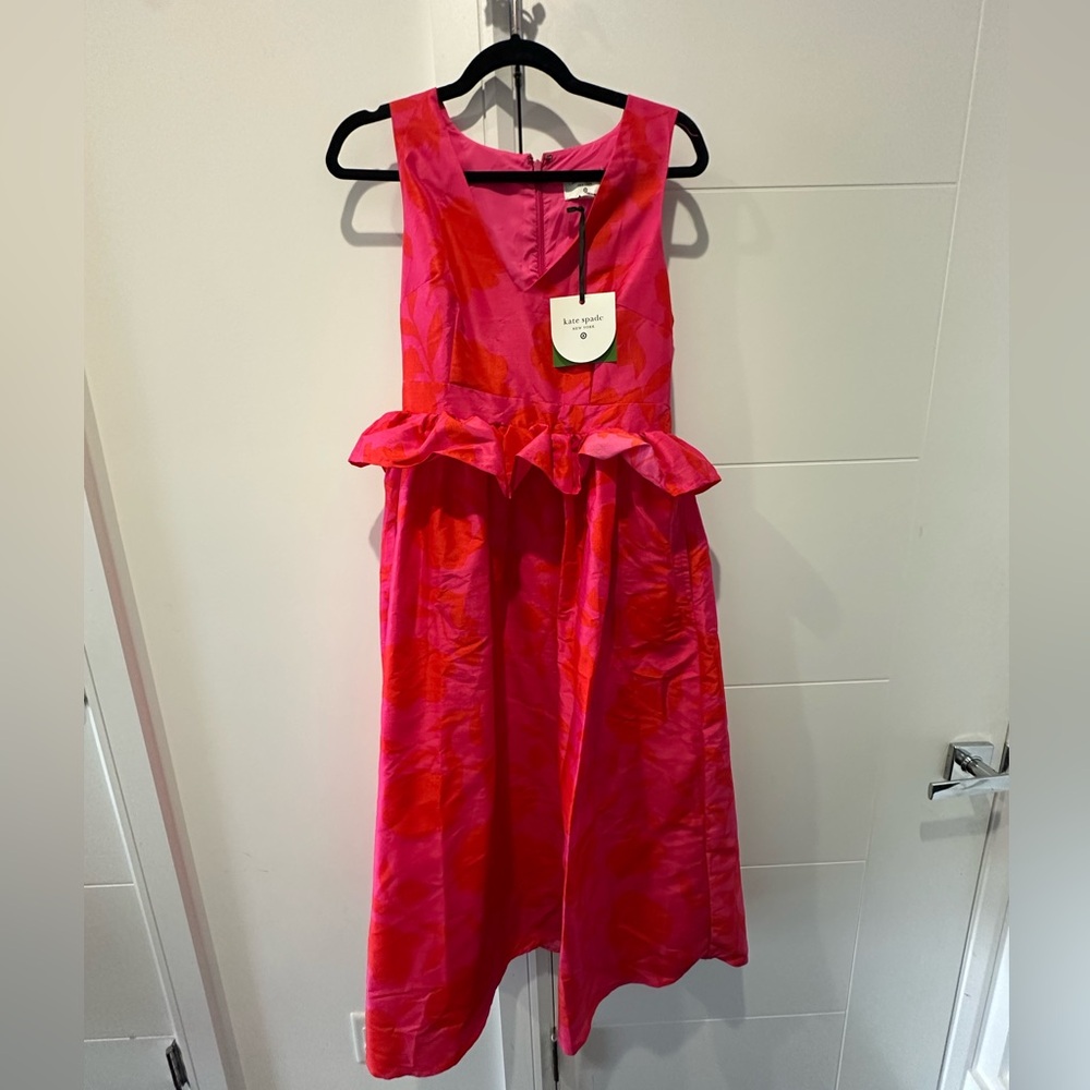 Kate Spade rose peplum Dress